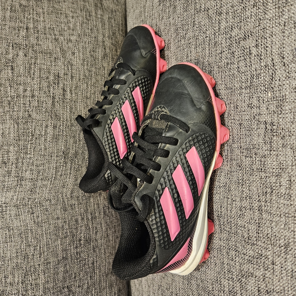 Adidas Women's Black and Pink Soccer Shoes
